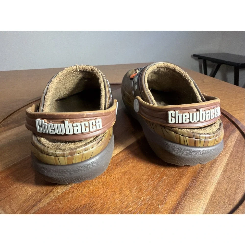 Crocs Star Wars Chewbacca Lined Clogs Brown Fuzzy Kids Size C13 Slip On Shoes